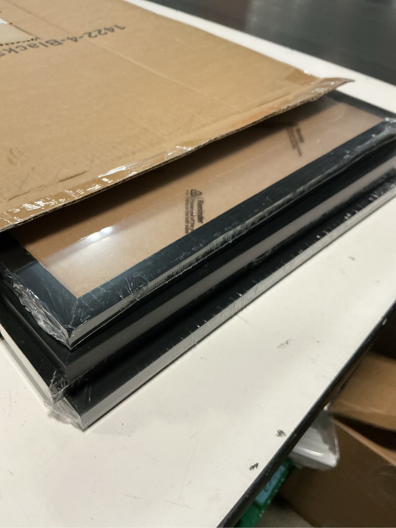 Condition photo showing New/Like New for 14x22 picture frame set of 4, black 14 x 22 frame high transparent wall gallery poster canvas photo frames for 14 by 22 inches black 14x22