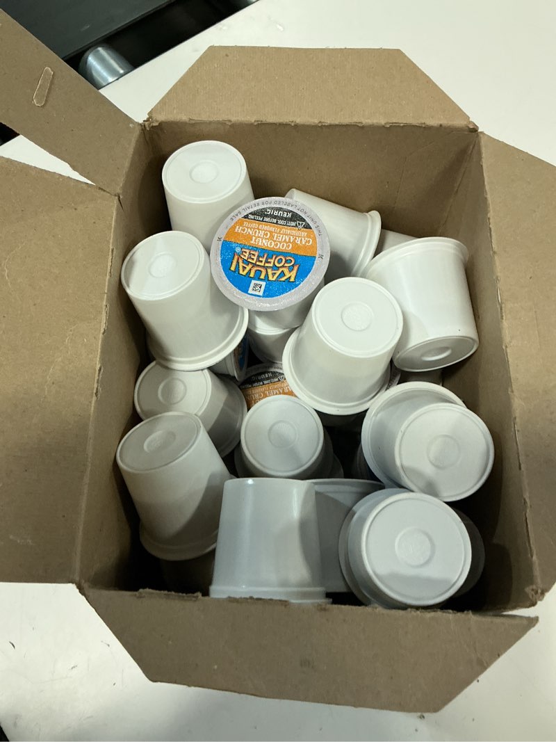 Condition photo showing New/Like New for best by: 29 May  2027)Kauai Coffee K-Cup Pods for Keurig Brewers – Arabica Coffee, 10% Hawaiian – Medium Roast, Nutty Caramel with Tropical Coconut – Coconut Caramel Crunch, 1 Pack of 48 Single Serve K-Cups Coconut Caramel Crunch 48 Count (Pack of 1)