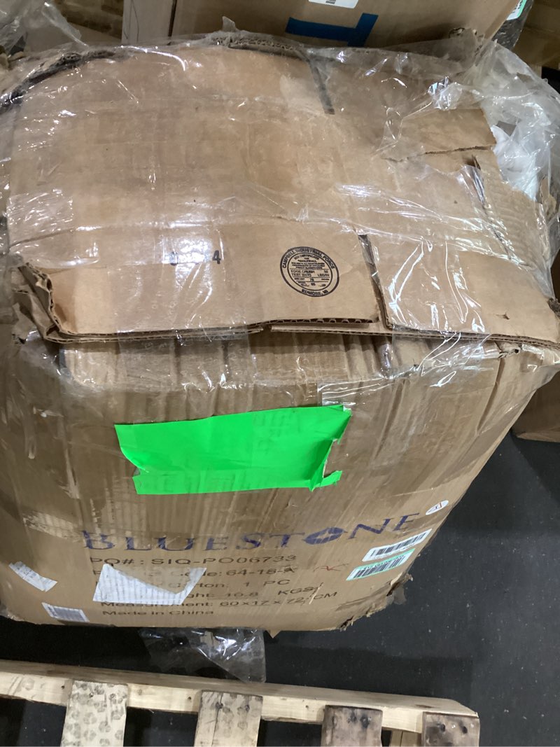 Condition photo showing As Is for Pillow Top King Mattress Topper - Plush and Supportive Baffle Box Down and Duck Featherbed with 4-Inch Gusset and Cotton Cover by Lavish Home (White)