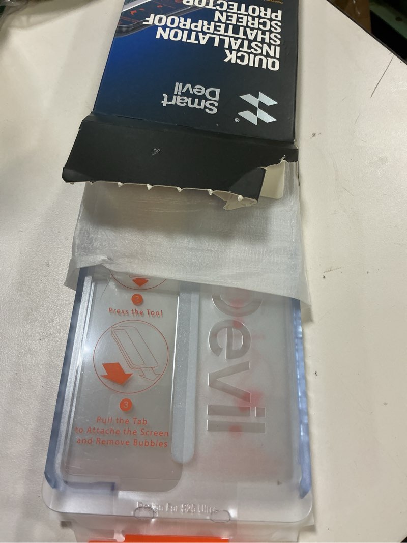 Condition photo showing Good Condition for SMARTDEVIL [3 Pack for Samsung Galaxy S25 Ultra Screen Protector, Finger Print Reader Compatible, Fast & Easy Installation, Clear 9H Tempered Glass Film, Alignment Frame [Dust-Free & Bubble-Free]