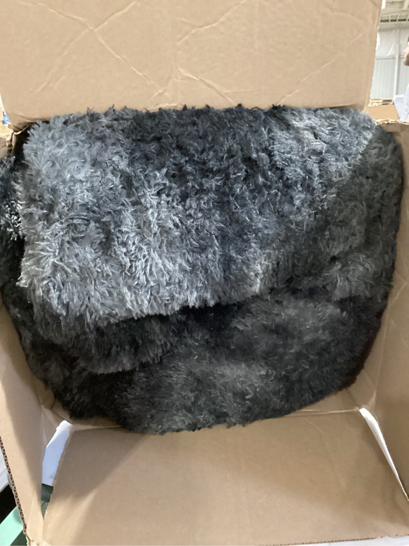 Condition photo showing Good Condition for Area Rugs 9x12 Living Room, Large Fluffy Rugs for Bedroom, Soft Carpet Shag Kids Room Rug, Non-Slip Fuzzy Rugs Indoor (Black Grey Tie-Dyed, 9ft x 12ft) Black Grey Tie-dyed 9' x 12' (Rectangular)