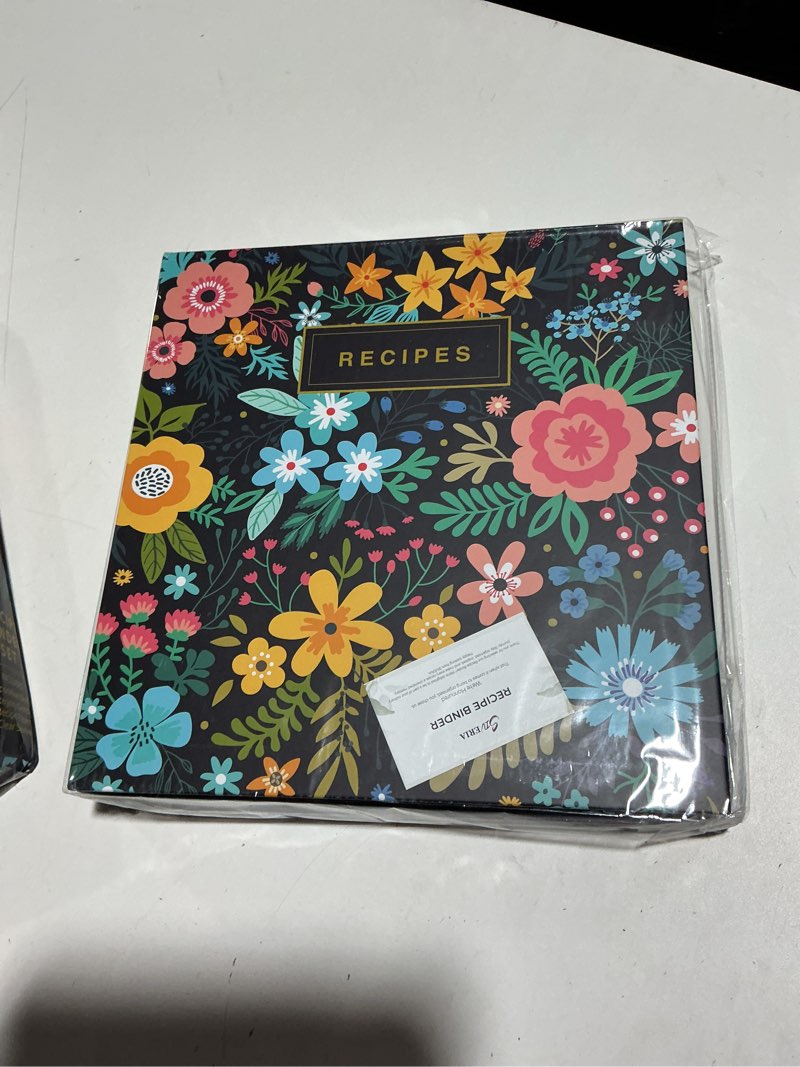 Condition photo showing Good Condition for recipe binder with plastic sleeves - 8.5x11 inch - 3 ring family recipe book to write in your own recipes - blank recipe book binder kit with 60 sleeves, 40 recipe cards, 10 category dividers