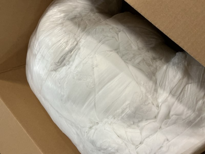 Condition photo showing As Is for Bedsure Tufted Boho Comforter Set Oversized Queen - Bright White Boho Bed Set, GentleSoft™ 3 Pieces Farmhouse Shabby Chic Embroidery Bedding, Gifts for Woman, Soft Jacquard Comforter for All Seasons Oversized Queen 02 - Bright White - Elegant