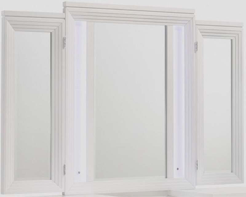 *similar to stock photo*Elements International Twenty Nine White Vanity Mirror
