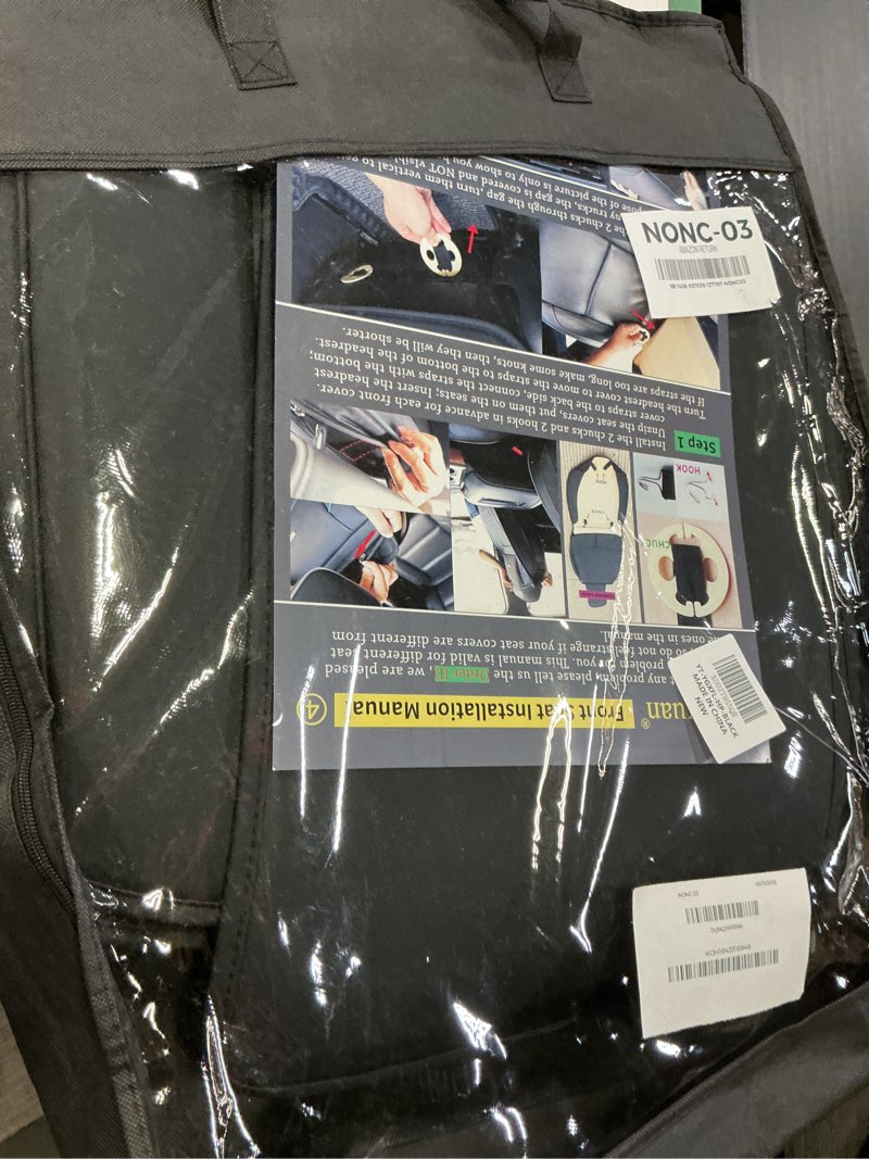 Condition photo showing As Is for Aierxuan Back Seat Covers Compatioble with Chevy Silverado GMC Sierra Pickup Custom Fit 2007-2026 1500 2500HD 3500HD Crew Double Extended Cab Waterproof Leather Split Bench (Rear Seat/Black)