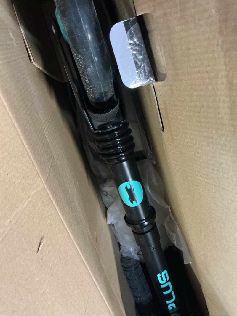 Condition photo showing As Is for wayplus ks1 kick scooter for ages 6+,kid, teens & adults. max load 240 lbs. foldable, lightweight, 8in big wheels for kids, teen and adults, 4 adjustable levels. bearing abec9 fed fitness aquas