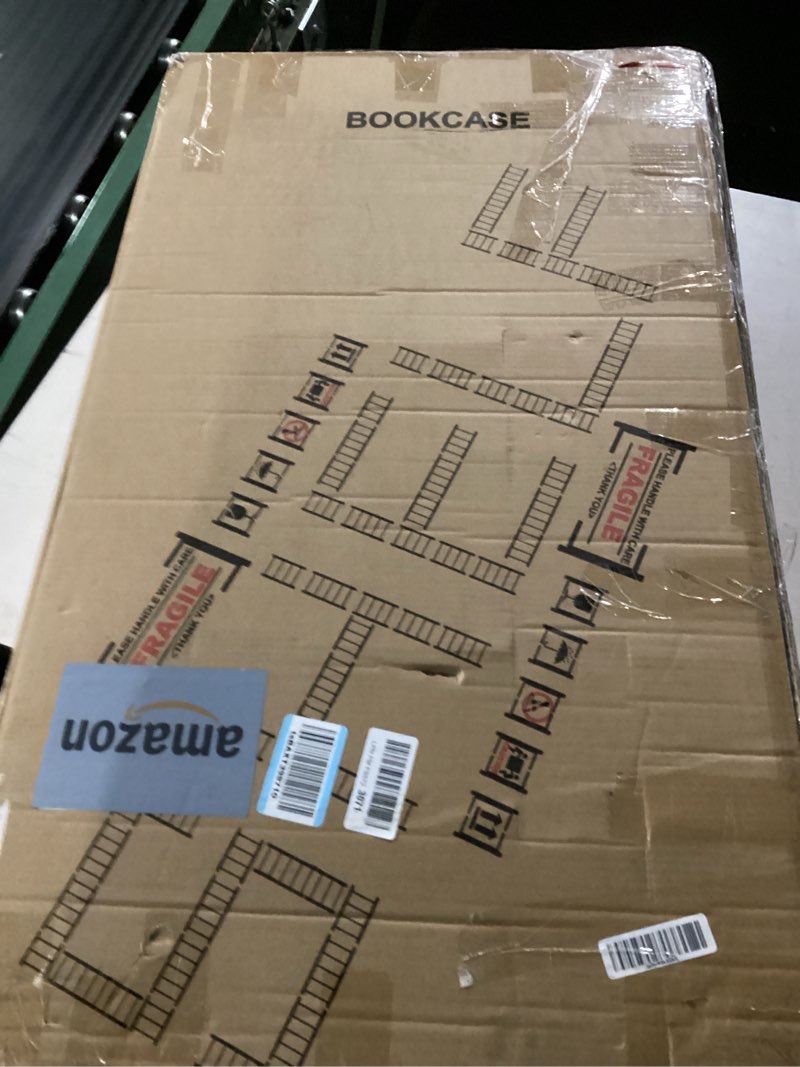 Condition photo showing New/Like New for 4NM No Assembly 3 Tiers Folding Bookshelf Storage Shelves Vintage Bookcase Standing Racks Study Organizer Home Office - Natural White 3-Tier Natural White