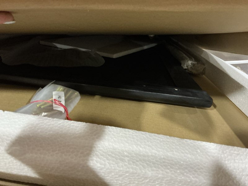 Condition photo showing As Is for modway mod-6221-blk archie full wood headboard, black black full
