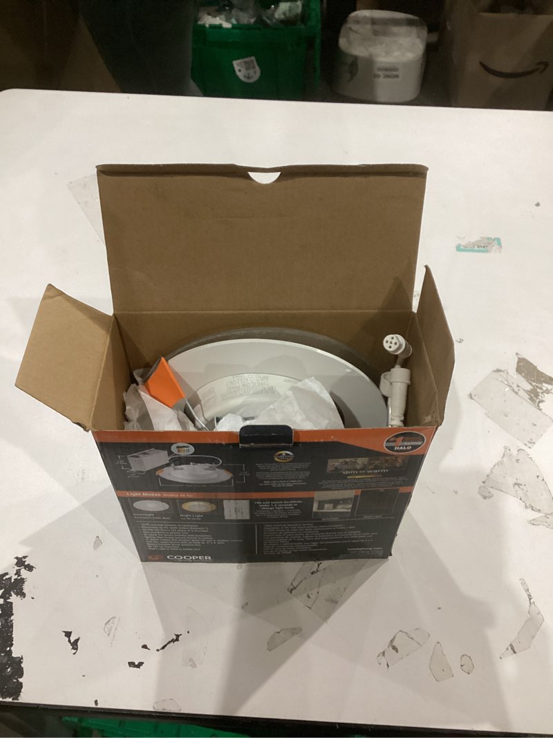 Condition photo showing As Is for halo rlnl6109fsd2w1ewhdm led retrofit canless recessed downlight/night light  dimmable  6 in. - quantity 1
