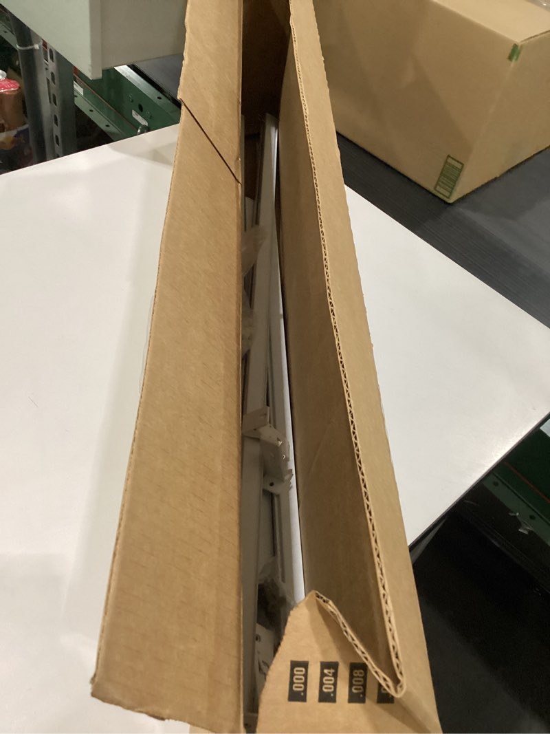 Condition photo showing Good Condition for ChadMade Aluminum Ceiling Curtain Track Set with Hooks, 9ft - 12ft Adjustable Length Ceiling/Wall Mount Curtain Rail System For Grommet/Pleated Drape, RV Ceiling Track, White 9-12ft (108-144in)