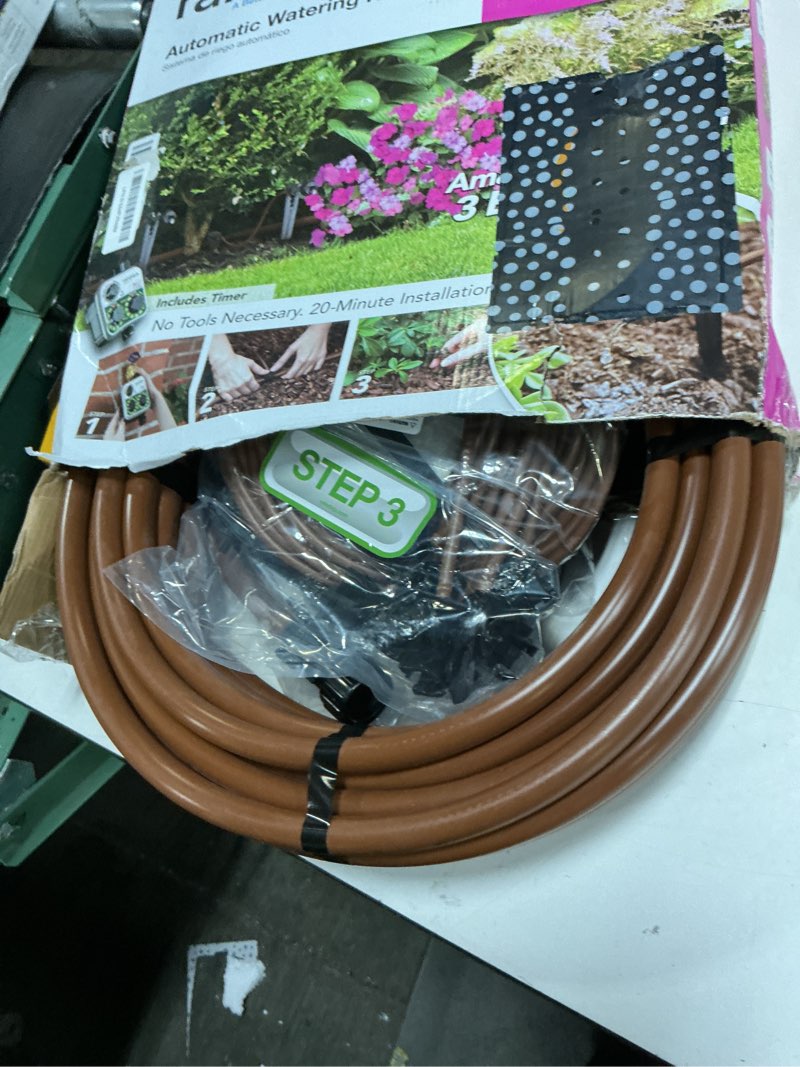 Condition photo showing Good Condition for raindrip sdfsth1p automatic drip irrigation watering kit with timer for flowers, shrubs, and trees, waters up to 10 plants, includes timer with customizable settings, 2 gph drippers flowers, shrubs & trees timer