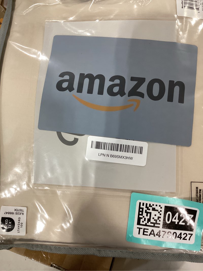 Condition photo showing New/Like New for bare home bedding duvet cover oversized king size - premium 1800 super soft collection - lightweight, duvet cover - soft textured bedding (oversized king, sand) oversized king 12 - sand (no comforter)