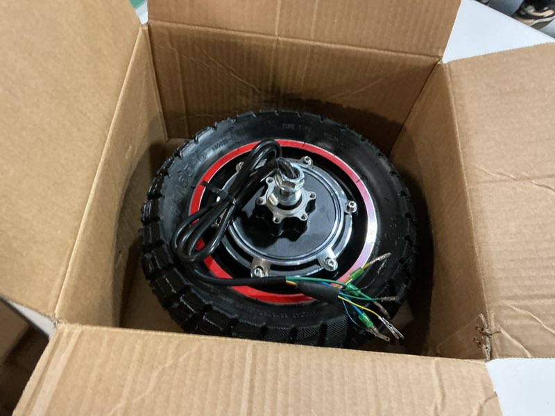 Condition photo showing As Is for tire,500W E-Scooter Hub Motor, 48V 500W Motor Replacement for Kugoo M4/M4PRO Electric Scooter 10 Inch Inflatable Tire Rear Wheel Motor