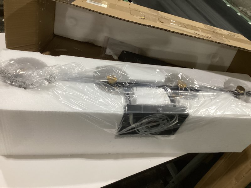 Condition photo showing As Is for solfart vintage vanity light over mirror wall sconce bathroom light fixtures black brass wall lighting bath light over vanity black and brass 4 lights
