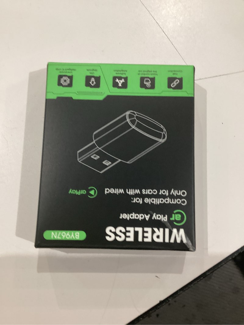 Condition photo showing Good Condition for Wireless CarPlay Adapter for Apple iPhone?2026 Upgraded? Mini Design, Converts Factory Wired to Wireless Adapter for CarPlay, Plug and Play, Auto Connect Fast and Stable(Black)