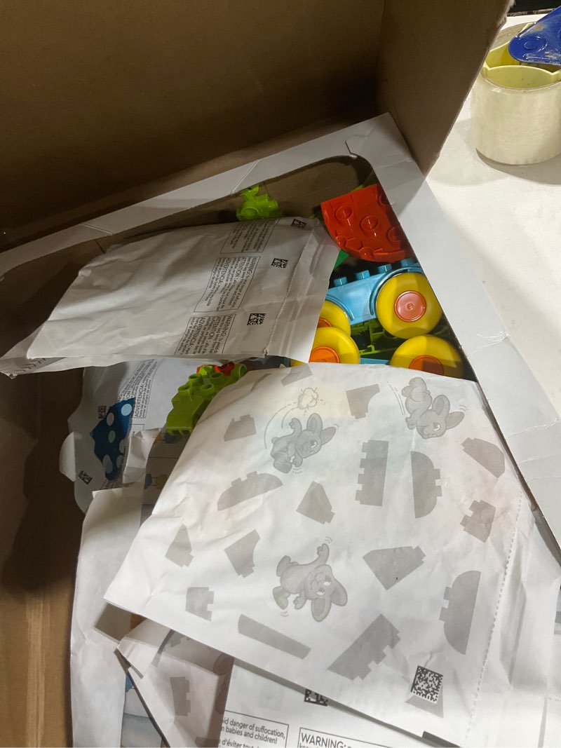 Condition photo showing As Is for lego duplo town 3 in 1 dinosaurs on wheels learning toy for toddler boys & girls, ages 3+ - building & education play set teaches problem-solving skills through play - preschool gift idea - 10451 6.00 x 3.00 x 8.50 inches
