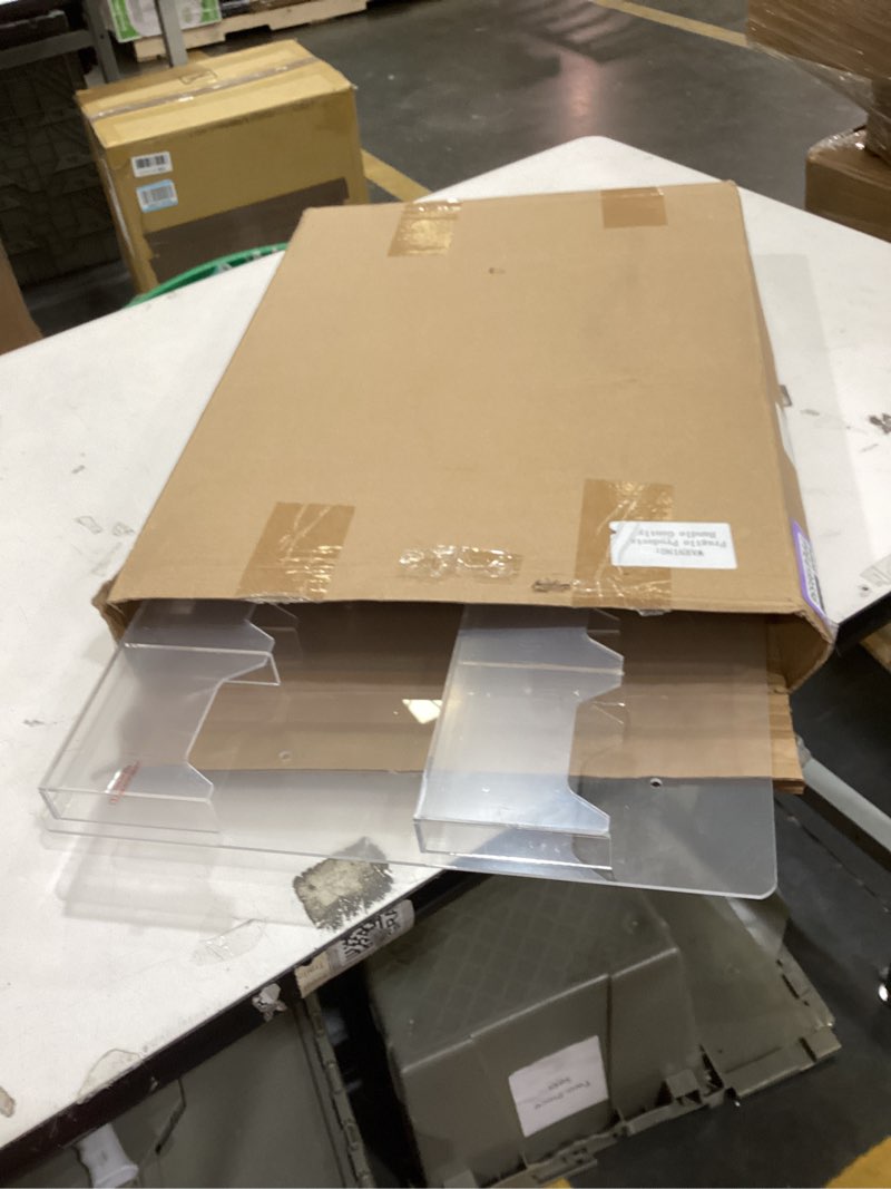 Condition photo showing Good Condition for eersida 2 pack acrylic brochure pamphlet holder wall mount clear brochure display holder plastic trifold flyer rack literature storage rack for offices waiting room (10 pockets, 15 x 21 inch) 15 x 21 inch 10 pockets