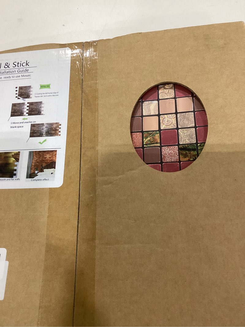 weimeisc 10 sheets peel and stick backsplash tile for kitchen, self-adhesive mosaic tile, stick on b