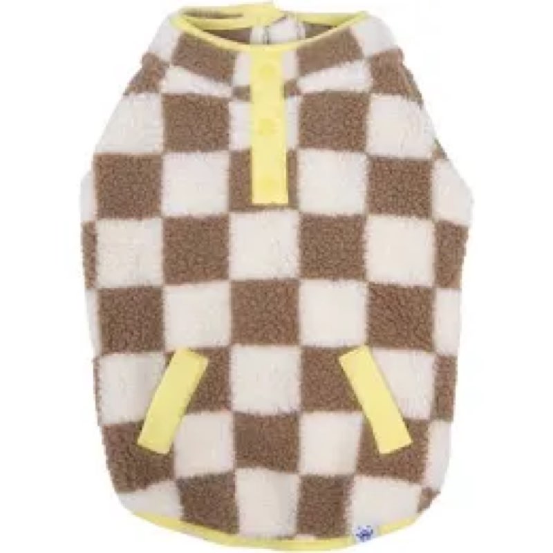 Oodles Dog Apparel Checkered Jacket S