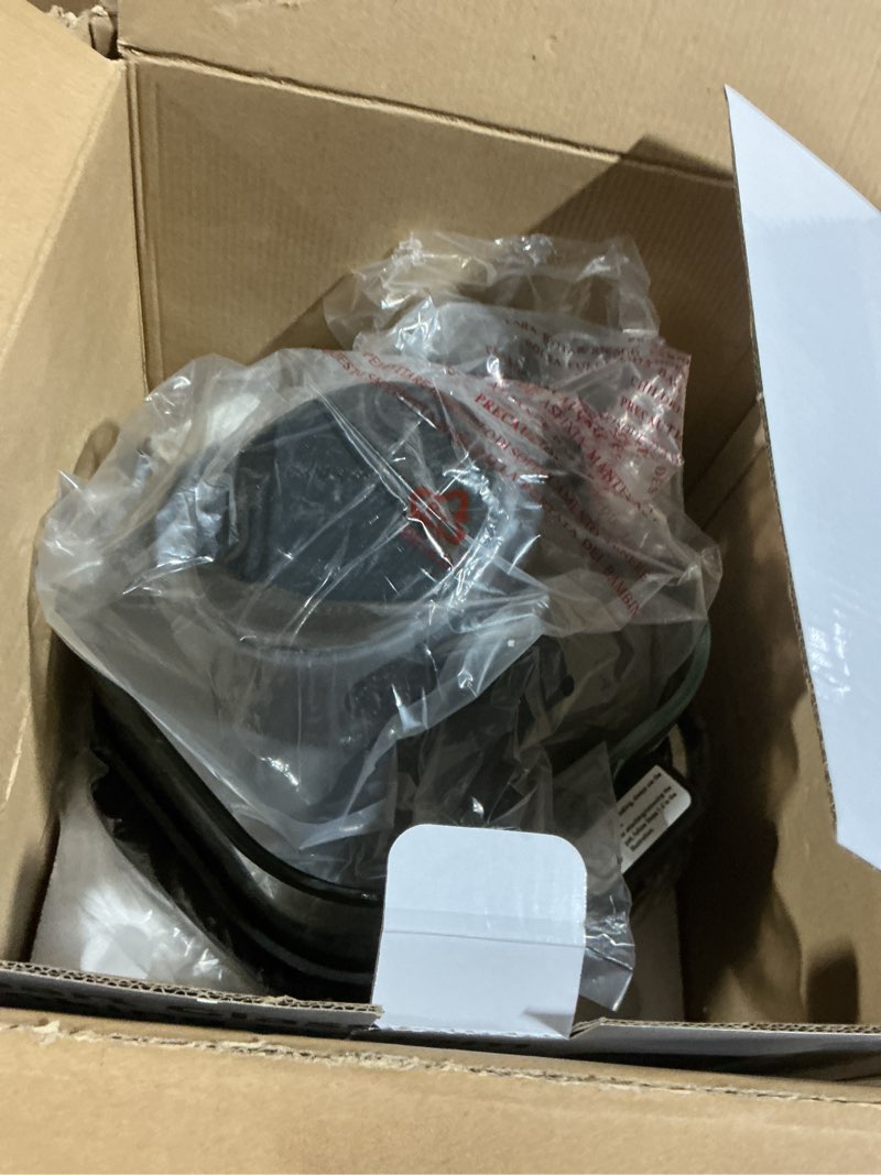 Condition photo showing As Is for Rellytech Portable Glass Air Fryer - 1500W, 4.2 QT & 6-Cup Dual Glass Containers with Lids, 4-in-1, 