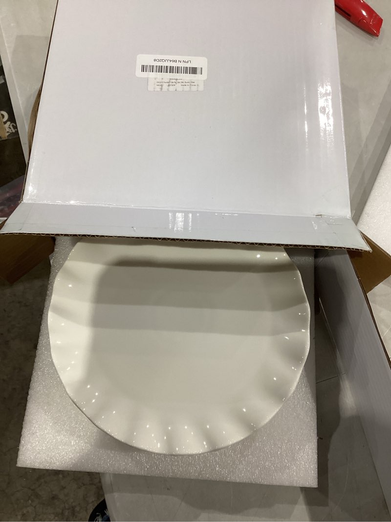 Condition photo showing New/Like New for Small Cake Stand for Cupcakes, Donuts, 8 Inch Porcelain Cake Stand for Dessert Table, Vintage Cupcake Platter for Tea Party Decorations, Mini Dessert Display Stand - for 6" Cakes 8 Inch (for up to 6" Cake)