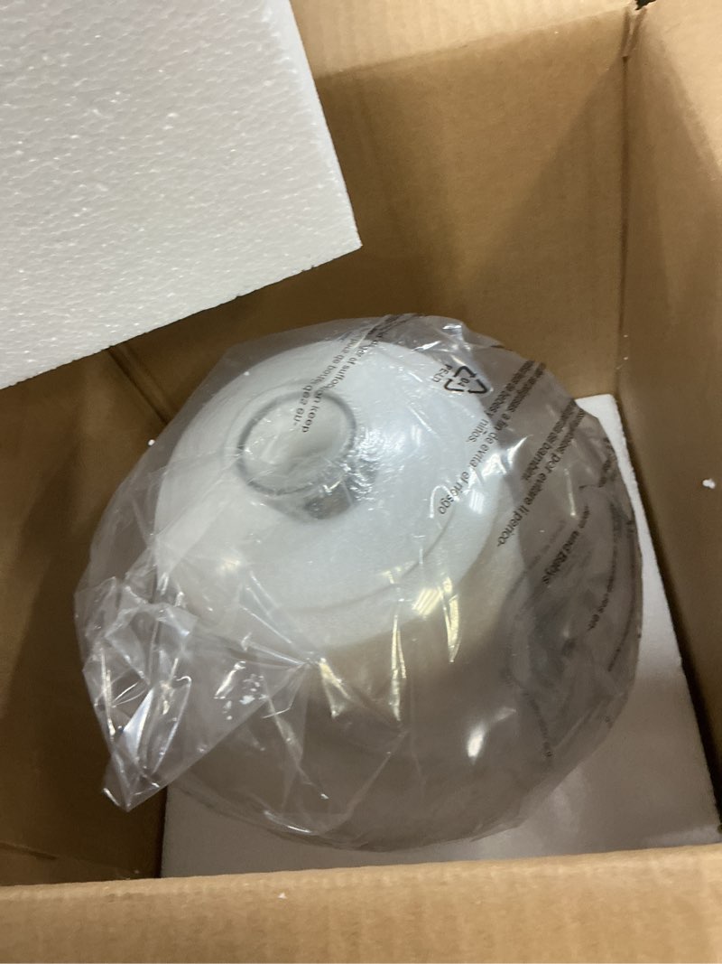 Condition photo showing New/Like New for pendant lights kitchen island: brushed nickel light fixture farmhouse with clear glass - 10 inch mid century globe kitchen lighting fixtures ceiling for hallway brushed nickel 1 pack-10inch