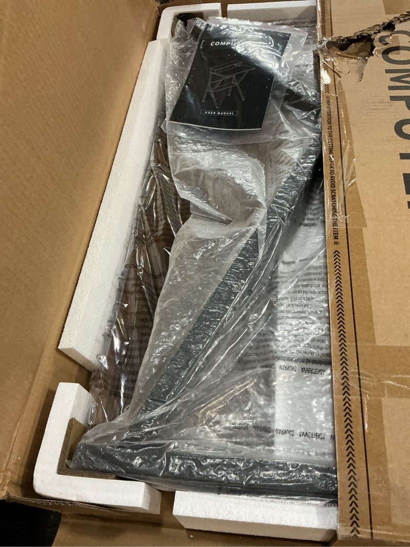 Condition photo showing Good Condition for ODK Small Desk, 27.5 Inch Computer Desk for Small Spaces, Kids Desk with Storage, Study Table with Monitor Stand for Homeschool, Deep Brown Deep Brown 27.5 inch