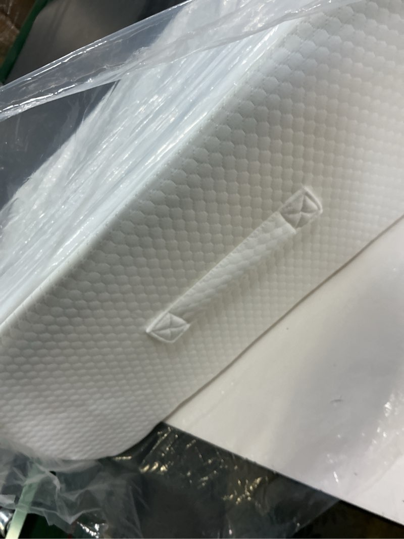 Condition photo showing Good Condition for Bedluxe Wedge Pillow, 10 inch Bed Wedge Pillow for Headboard, Pillow Wedge for Acid Reflux Relief, Sleeping, Back Pain Relief, Snoring, Triangle Pillow Wedge - Cooling Memory Foam Top, White/Grey 24*24*10 Inch White Grey