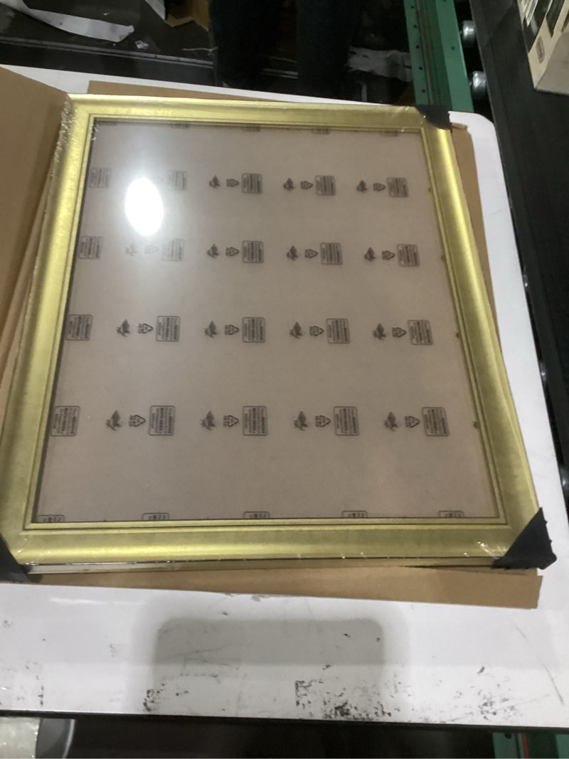 Condition photo showing New/Like New for hliwegns brushed gold 16x20 frame – poster frame with brushed gold finish – picture frame for 16 x 20 artwork, canvas prints, puzzles, and wall decor