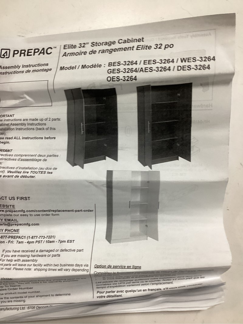 Elite 32" Storage Cabinet White - Prepac