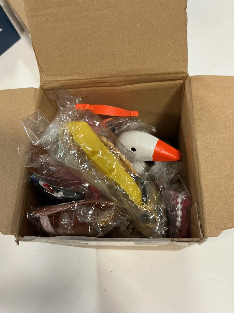 Condition photo showing Good Condition for 7 inch mini goose key holder with 12 set outfits, resin magnetic desk goose outfits, cute figurines keychain hanger, desktop table decor for home office bedroom house housewarming gifts 13 classic