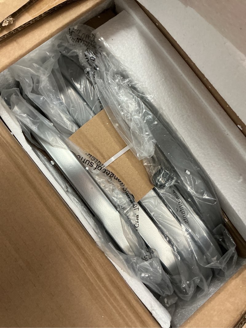 Condition photo showing Good Condition for Home Bar Serving Carts 3 Tier Kitchen Carts on Wheels Mobile Bar Carts for Home Kitchen Dining Room Living Room Party, Silver Grey