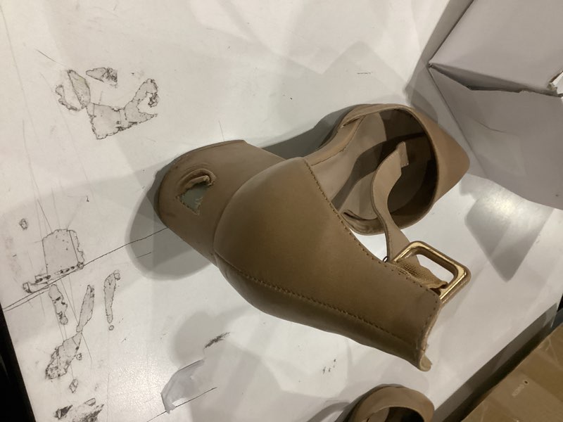 Condition photo showing As Is for DREAM PAIRS ANNEE Pointed Toe Low Chunky Heels Pump Shoes