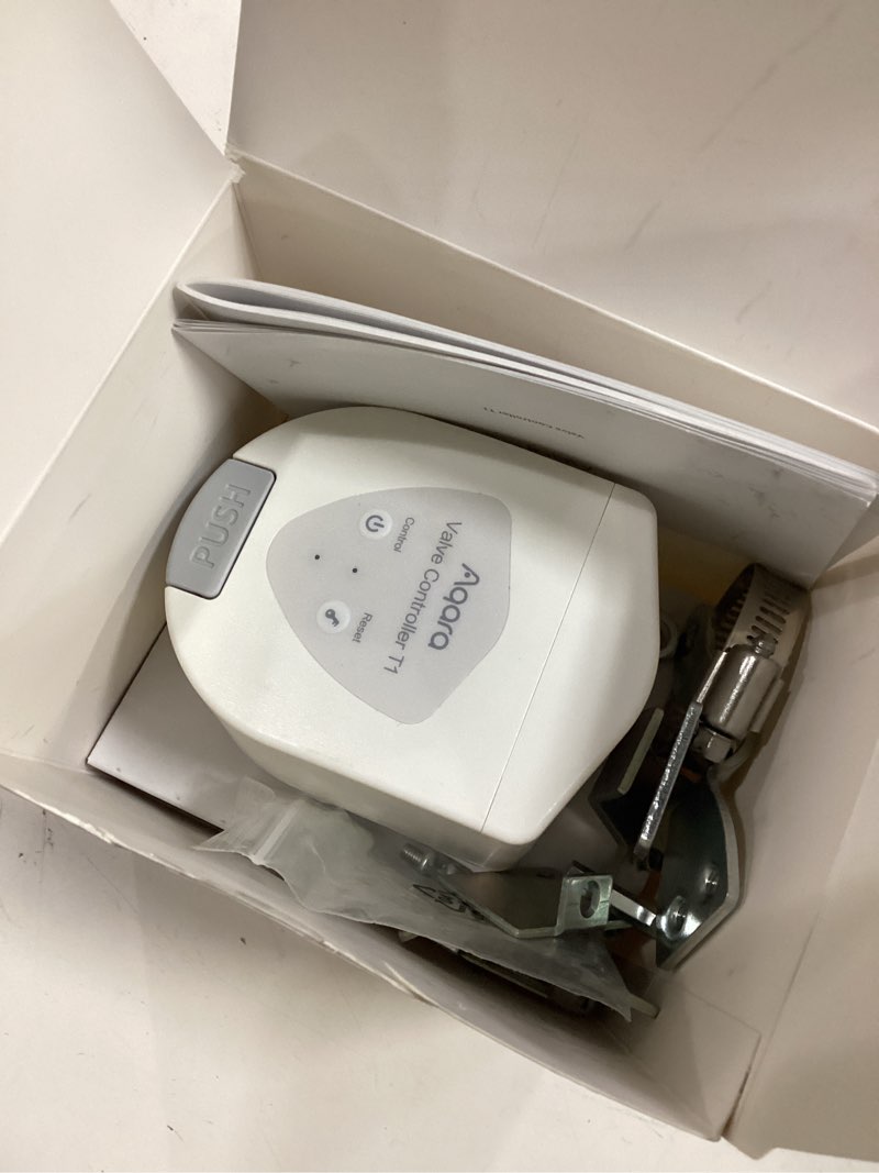 Condition photo showing Good Condition for aqara smart valve controller t1,matter over bridge,requires aqara zigbee 3.0 hub, combined with water leak detectors for home, supports app remote control shutoff, supports homekit, alexa, google