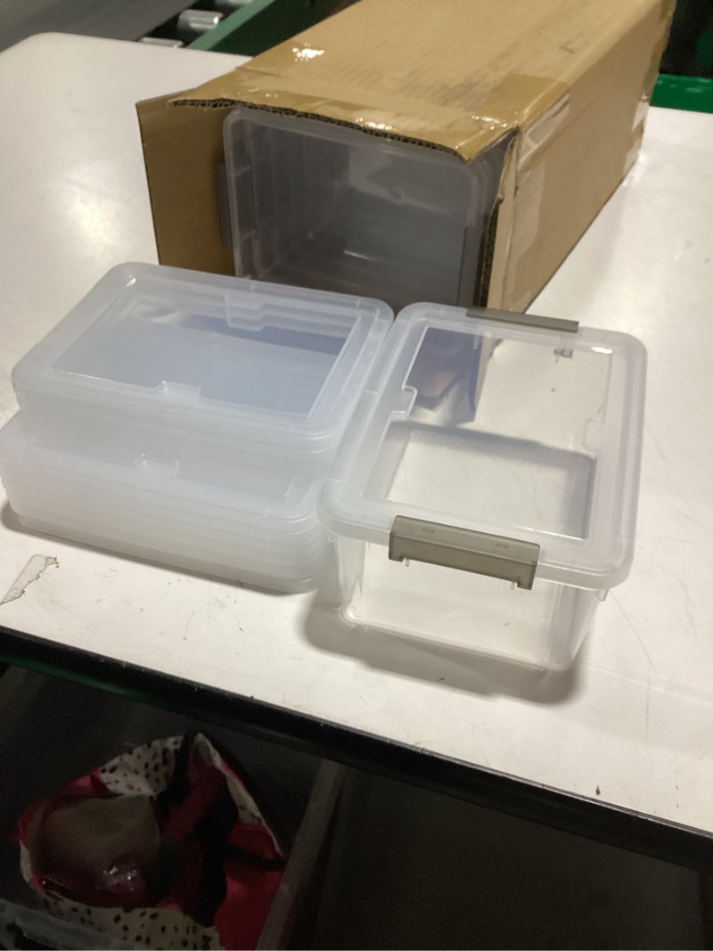 Citylife 1.3 QT 10 Pack Small Storage Bins Plastic Storage Container Stackable Box with Lids for Org