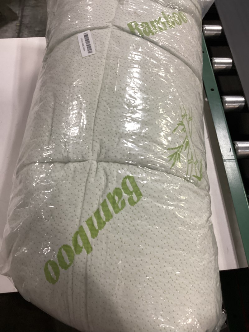 Condition photo showing As Is for PATSBA Premium Viscose Made from Bamboo Queen Size Mattress Topper for Back Pain,1200 GSM Quilted Fitted Extra Thick Mattress Pad,Pillow Top Mattress Cover with Deep Pocket Up to 21 Inches?60*80inch? Brand: PATSBA