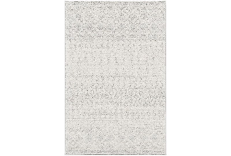10'x14' Fiber Rug-Modern Global Grey And White Stripe | Low Pile | Rectangle By Surya