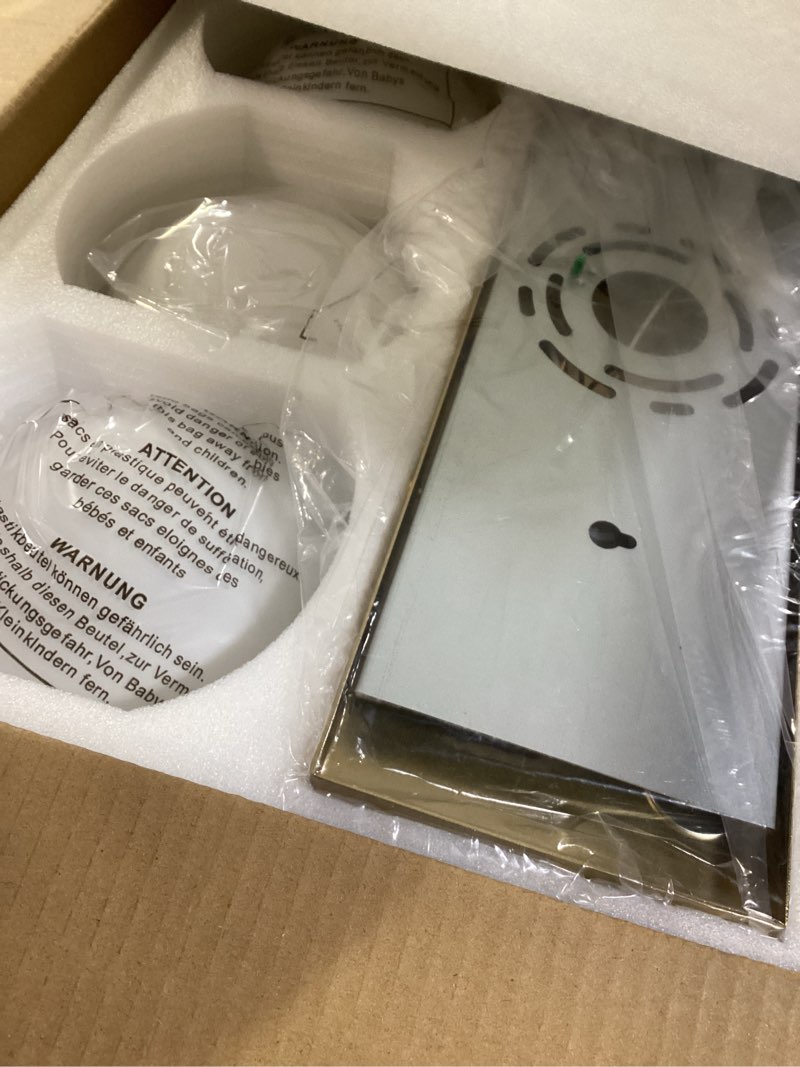 Condition photo showing New/Like New for bathroom light fixtures over mirror, 3-light brushed gold vanity light with clear hammered glass globe shade, modern sconces wall lighting bedroom hallway, vl200-bg-3 gold, hammered glass 3-light