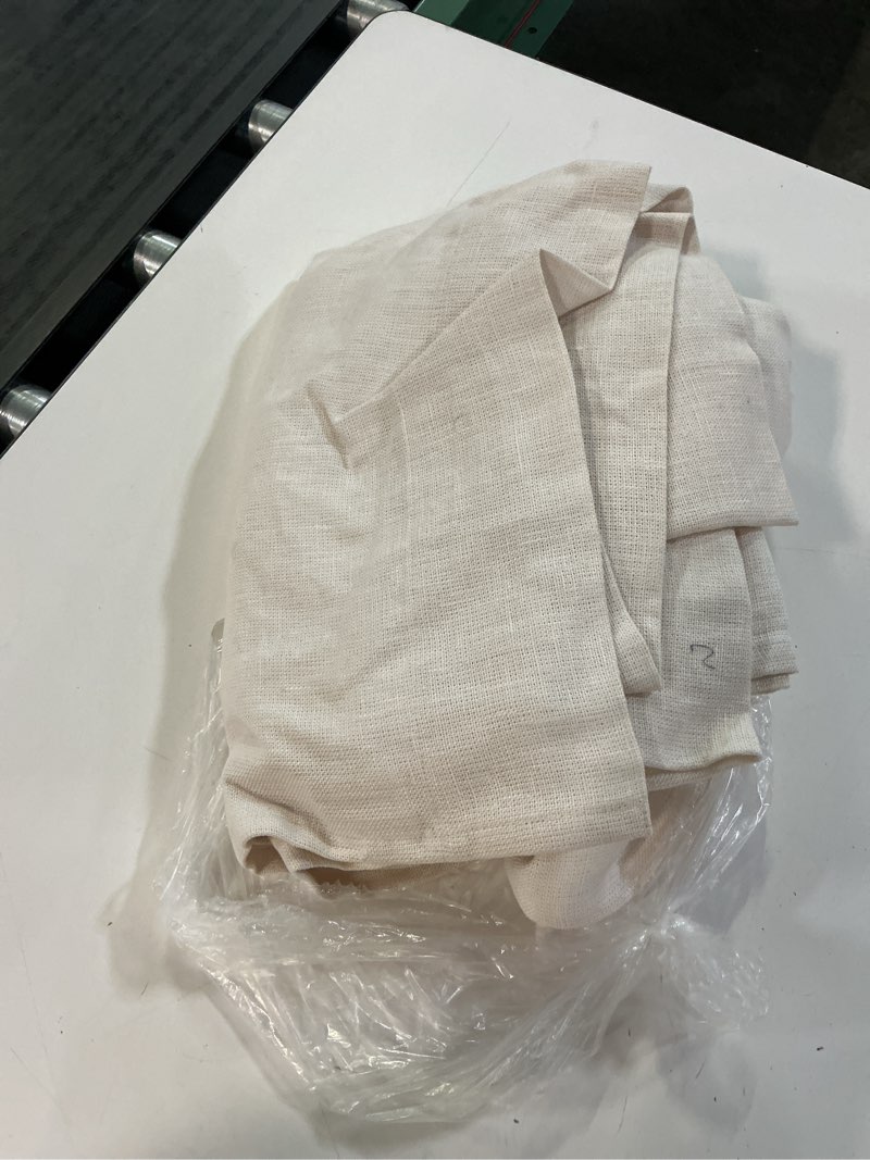 Condition photo showing As Is for heavyweight european linen curtain - single panel, 48x96, sand