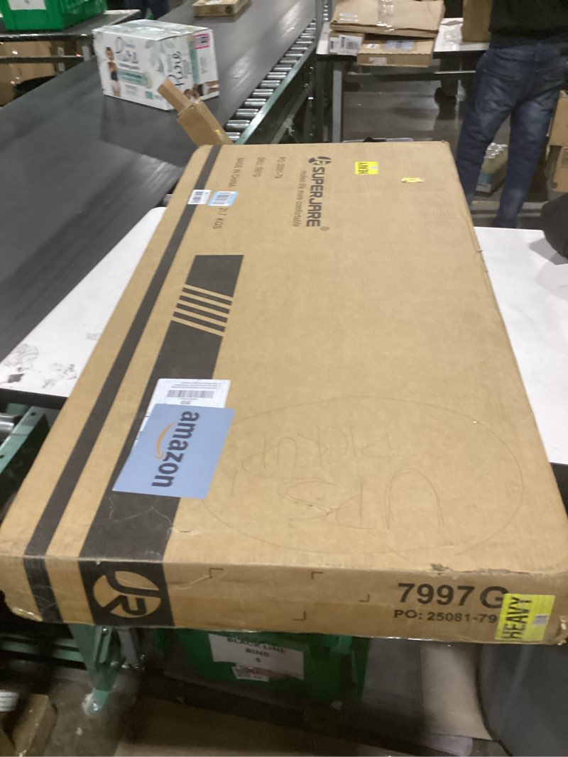 Condition photo showing New/Like New for SUPERJARE Vanity Desk with Drawers, 47 inch Computer Desk, Modern Simple Home Office Desks, Makeup Dressing Table for Bedroom - White and Gold, 7997G White and Gold 47 inch