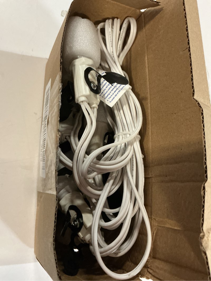 Condition photo showing Good Condition for Meonum 1 Pack Accessory Cord with 6 LED Light Bulbs, 13.9ft End to End Connected Cool White Lights, Blow Mold Light Cord with Adjustable Brightness for Holiday Decoration, Christmas Village House