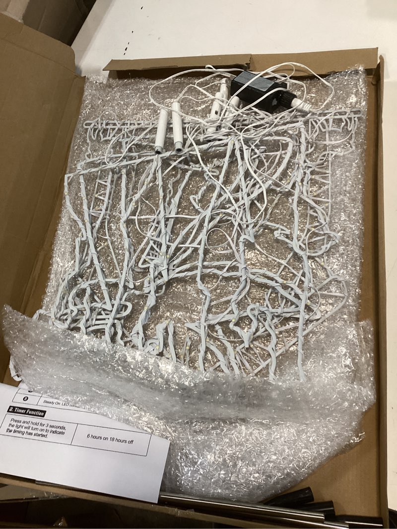 Condition photo showing Good Condition for 66 Inch Nativity Scene Set Outdoor Yard Stakes, 5 Pack Lighted Metal Christmas Nativity Set Silhouette Stakes, Holy Family, Christmas Decorations for Front Yard, Lawn