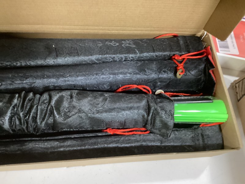 Condition photo showing New/Like New for 8 PCS Large Folding Fans Set for Line Dance & Popping, Boots on The Ground Hand Fans with Fan Sleeves, Chinese Kung Fu Fan for Line Dancing for Men Women - Royal Blue, Rose Red, Green, Red Royal Blue, Rose Red, Green, Red-8pcs