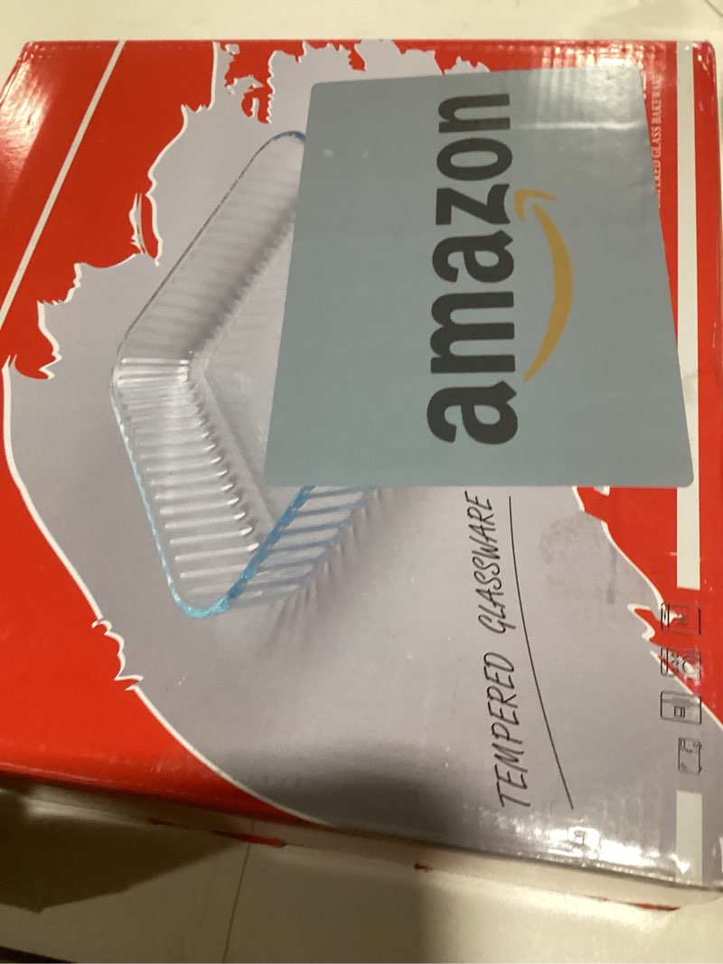 2.6L Clear Square Tempered Glass Baking Dish, Borosilicate Glass Baking Pan (Oven, Refrigerator, Dis