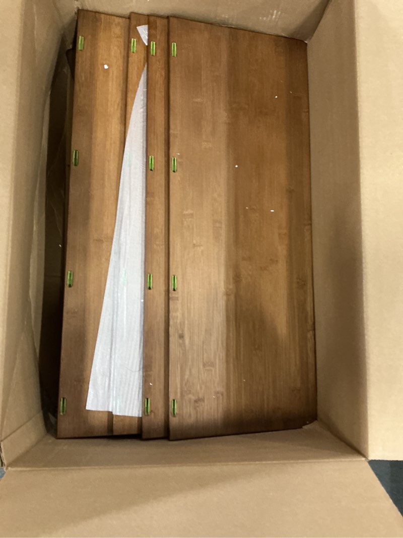 Condition photo showing As Is for Wire Shelf Covers, Bamboo Wire Rack Covers for Pantry, Closet (5pcs, 32" W x 12" D) 32"W x 12"D 5