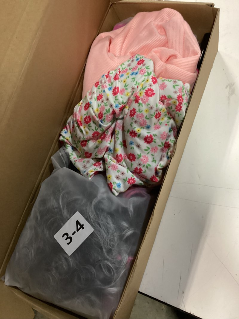 Condition photo showing Good Condition for WooWee Kids Girl 100 Days of School Costume, Old Lady Costume for Kids, Halloween Cosplay Dress Up