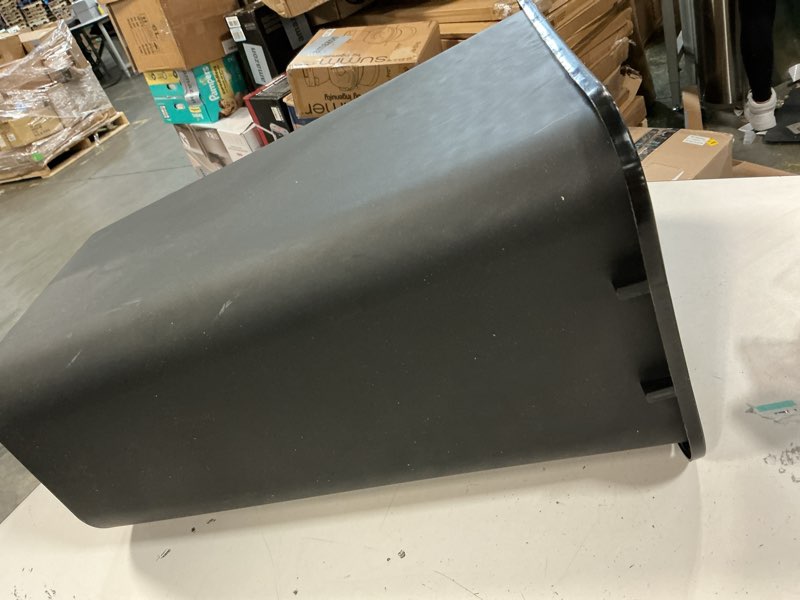 Condition photo showing Good Condition for Rubbermaid Commercial Wastebasket Trash Container, 41QT/10.25 GAL, Plastic, Black, Stackable Trash Can for Bedroom/Bathroom/Office, Fits Under Desk/Sink/Cabinet 10.25 Gallons Black 1