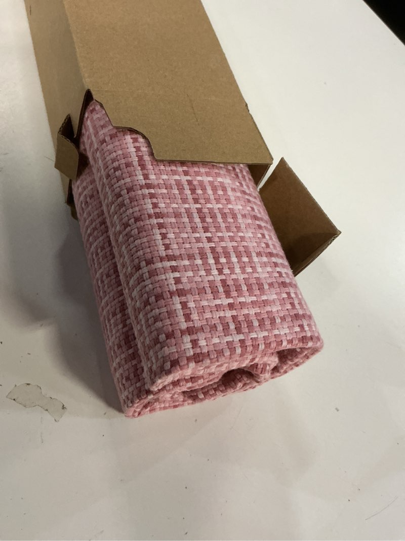 Condition photo showing New/Like New for Kevin Textile Pack of 2 Decorative Outdoor Waterproof Pillow Covers Square Garden Cushion Sham Throw Pillowcase Shell for Patio Tent Couch 24x24 Inch Pink 24" x 24" (Pack of 2) Pink