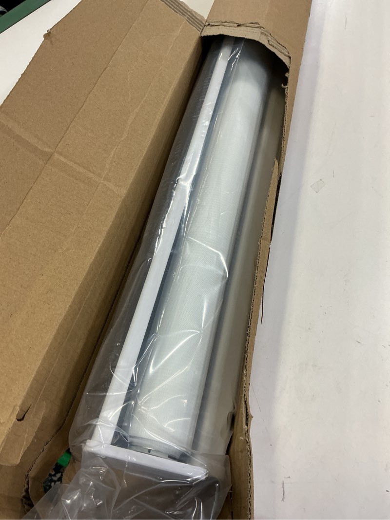 Condition photo showing Good Condition for Joydeco Cordless Zebra Blinds for Windows, Dual Layer Light Control Window Blinds with Light-Proof Aluminum Cover, Free-Stop Roller Shades for Home & Office (White,50" W x 75" H) Upgrade- White (Aluminum Cover) 50"W x 75"H