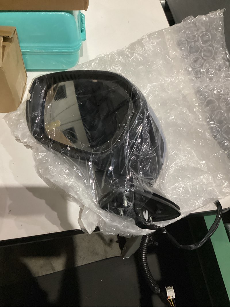 Condition photo showing As Is for Left Driver Side Mirror Compatible With 2022 2023 2024 2025 Honda Civic Sedan/Hatchback,Mirrors with Power Glass,Non-Heated,Manual Folding Black Replaces# HO1321350 76208T20A01 3Pins-BK Left Driver Side
